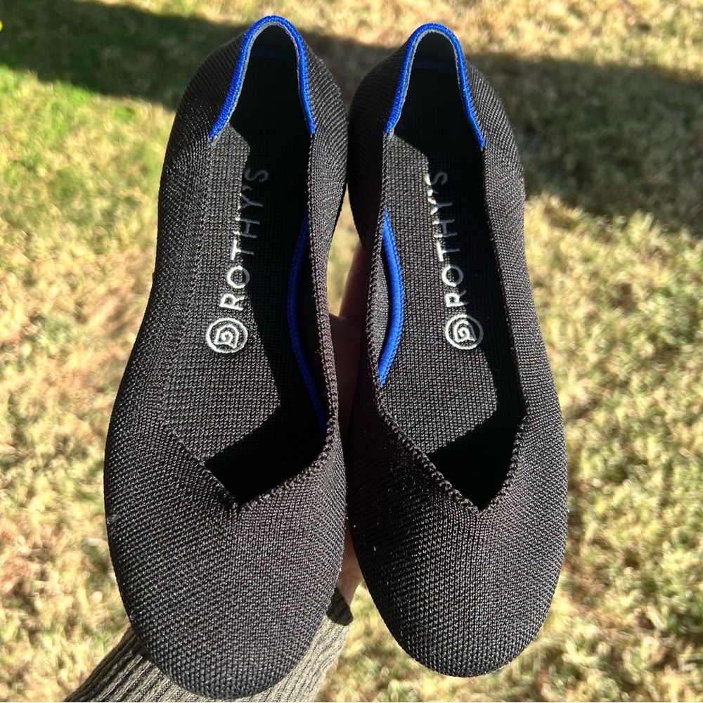 Rothy's Black and Blue Flats